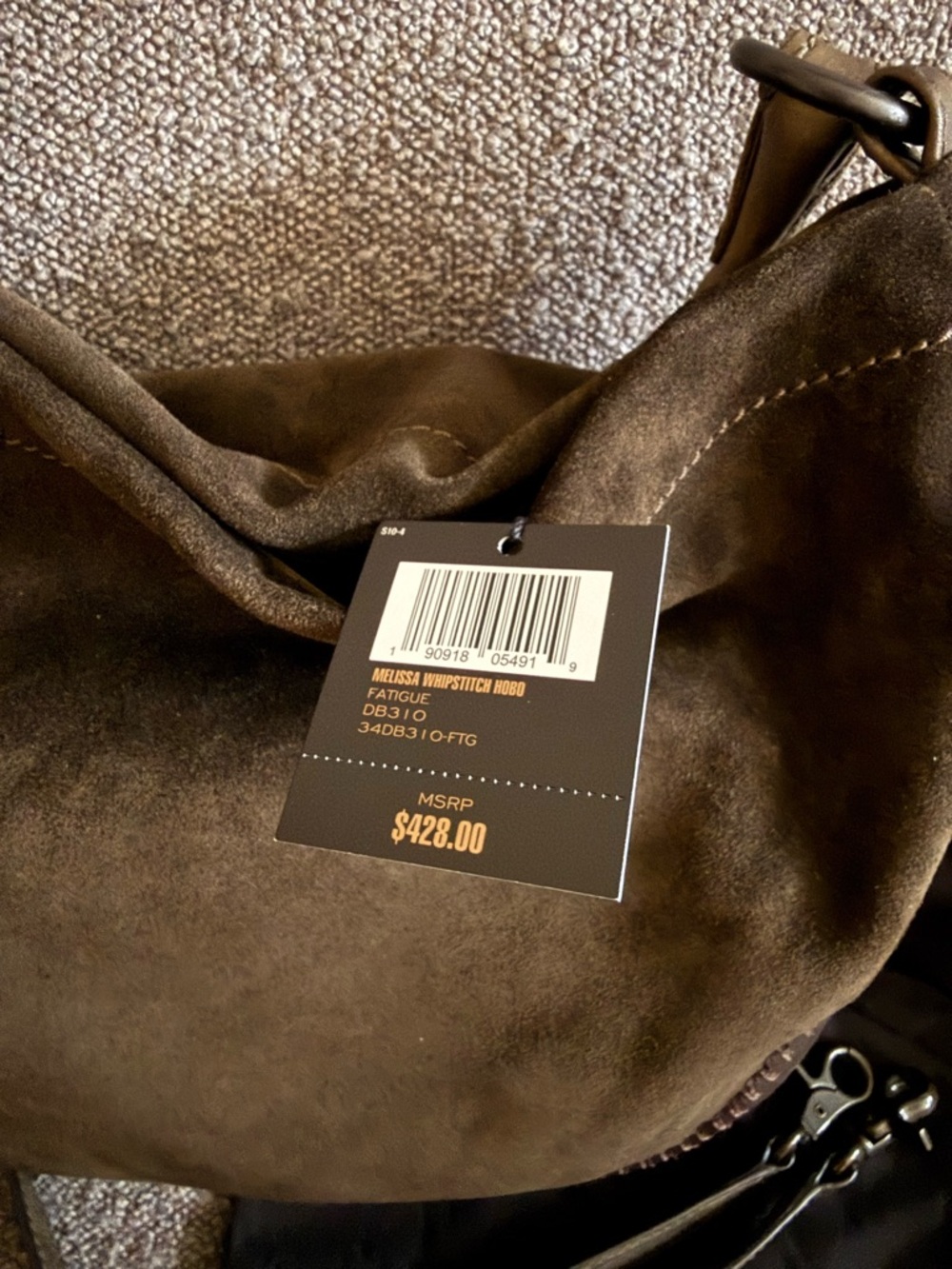 FRYE Melissa Whipstitch Suede Hobo with Detachable Strap - Picture 5 of 7